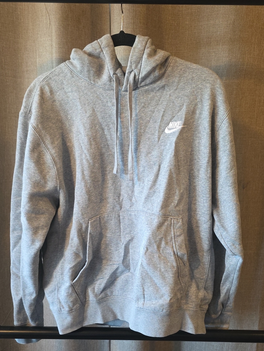 Nike Sportswear Club Fleece Pullover Hoodie Gray Medium